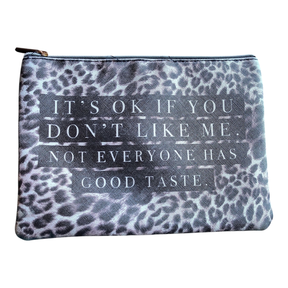 Ruby + Cash Lepard‎ Print Pouch with Quote